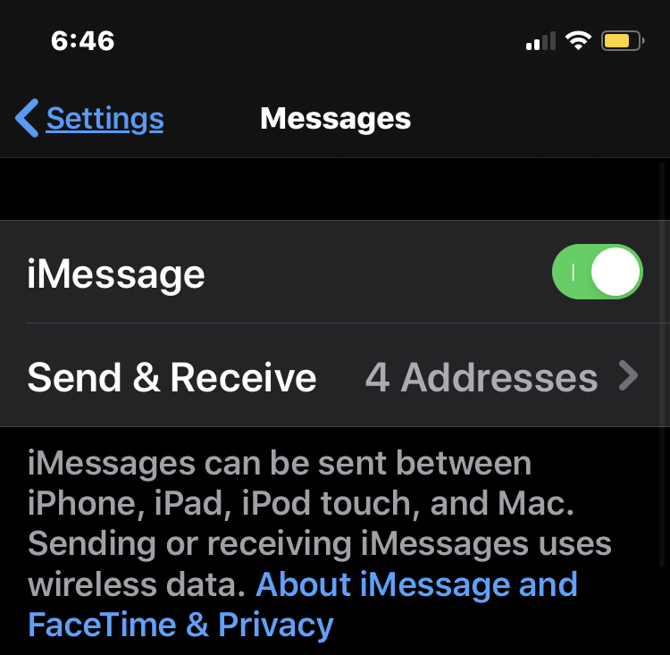sync osx imessage with phone 2017